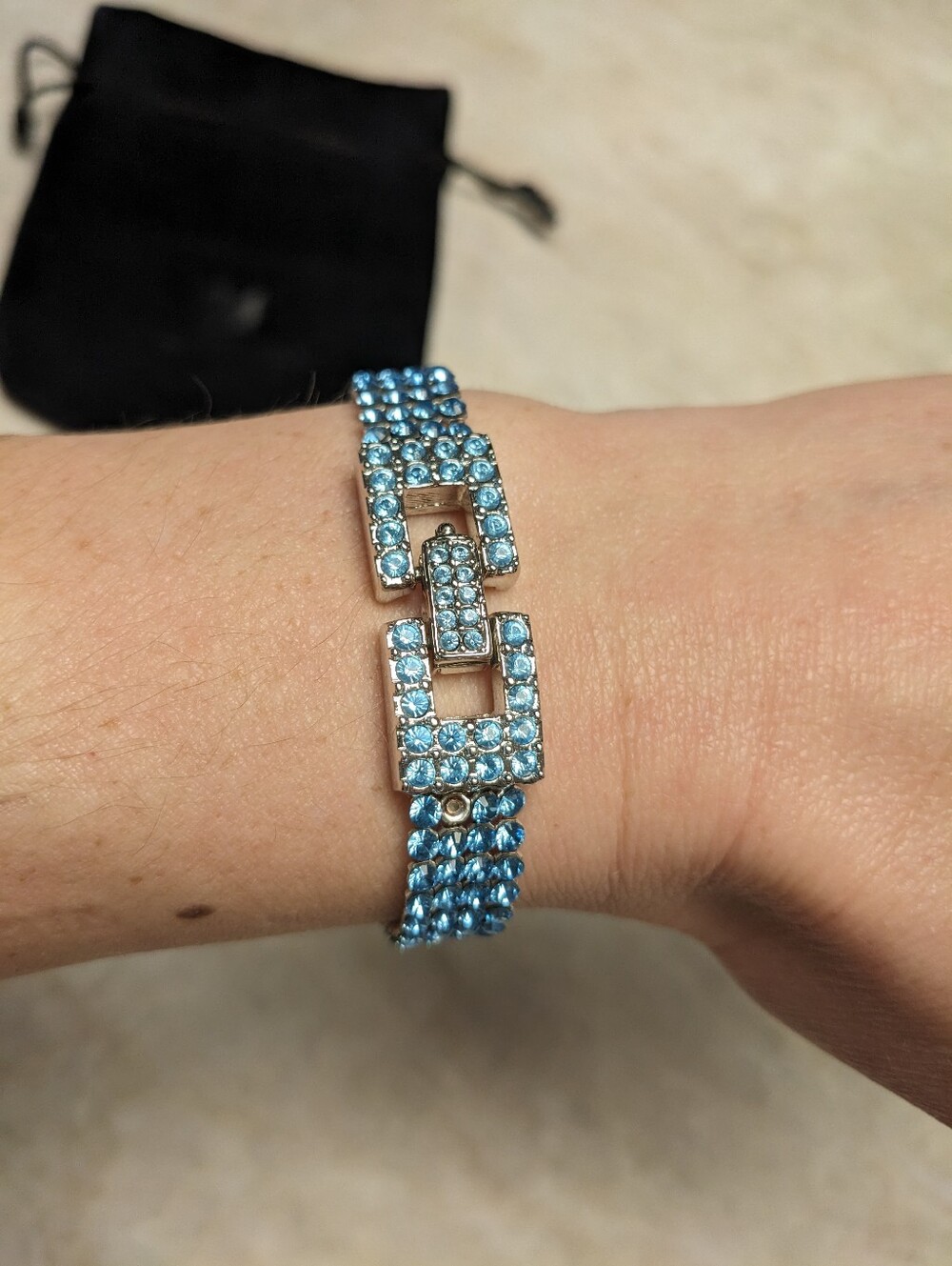 Swarovski wide tennis bracelet